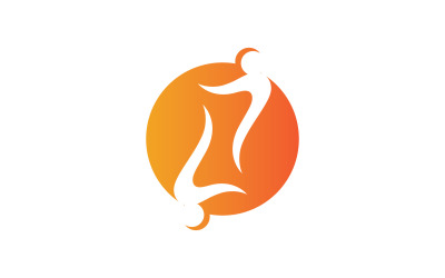 Healthy People logo template. Vector illustration. V7