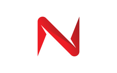Modèle de logo de lettre N. Illustration vectorielle. V2