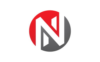 Modèle de logo de lettre N. Illustration vectorielle. V4