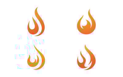 Modello di logo Fire Flame. Illustrazione vettoriale. V9