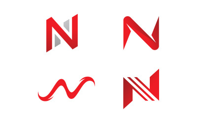N betűs logó sablon. vektoros illusztráció. V9