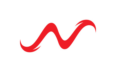 N brief logo sjabloon. Vector illustratie. V3