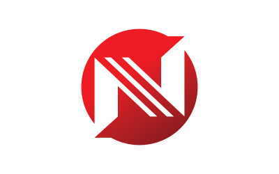 N Harfi logo şablonu. Vektör çizim. V7