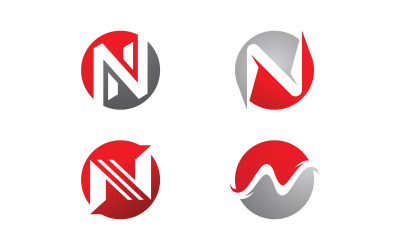 Plantilla de logotipo de letra N. ilustración vectorial V10