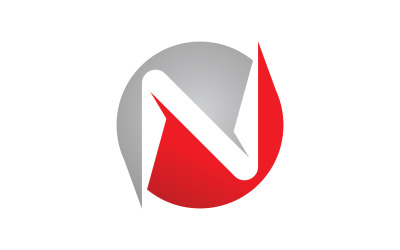 Plantilla de logotipo de letra N. ilustración vectorial V5