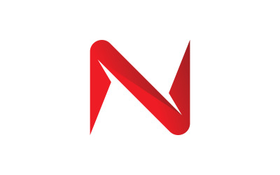 Szablon logo litery N. Ilustracja wektorowa. V2