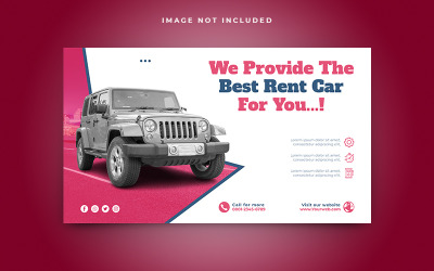 Autókölcsönző közösségi média web banner sablon design