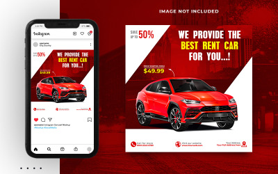 Autovermietung Social Media Instagram Post Banner