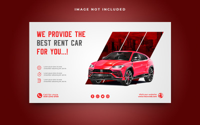 Biluthyrning Social Media Web Banner Mall