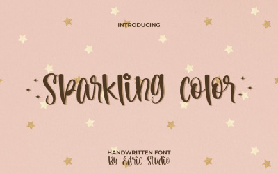 Funkelnde Farbe handschriftliche Schriftart