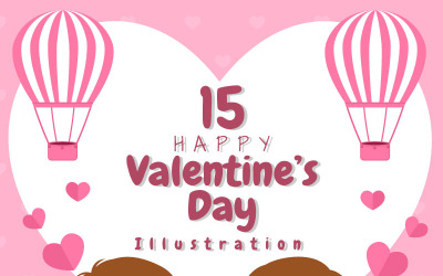 15 Happy Valentines Day-illustratie