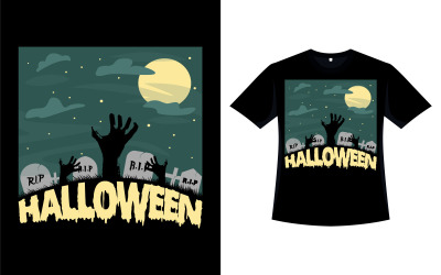 Projekt koszulki cmentarnej na Halloween