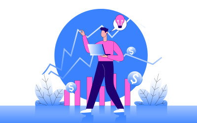 Vettore di concetto di illustrazione gratuita di analisi dei dati