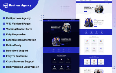 Business Agency Responsiv HTML-mall
