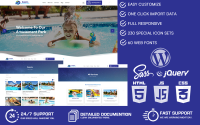 Dolphin - Тема парку розваг WordPress