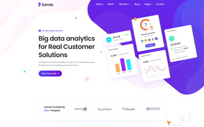 Modelo de site Bootstrap HTML5 da Zomia Data Analytics