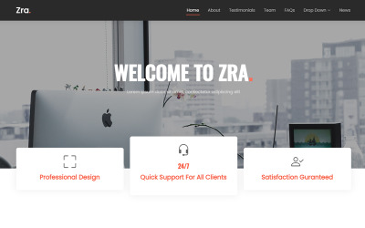 Zra - Technology And Business Services Free Landing Page Template