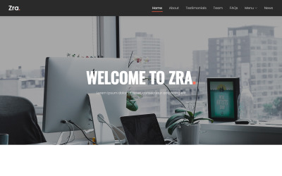 Zra - Technology And Business Services Free Landing Page Template