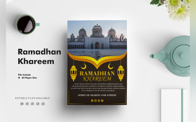 Szablon ulotki Ramadhan Kareem