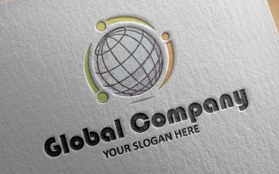 Küresel Şirket Logo Şablonu.
