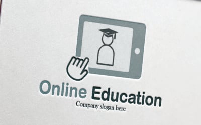 Professional Online Education Logo For Students.