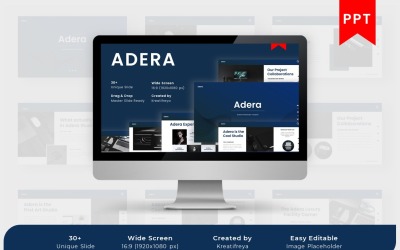 Adera - Biznes Szablony prezentacji PowerPoint