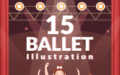 15 Балет або балерина Ілюстрація