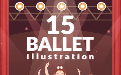 15 Balett eller Ballerina Illustration