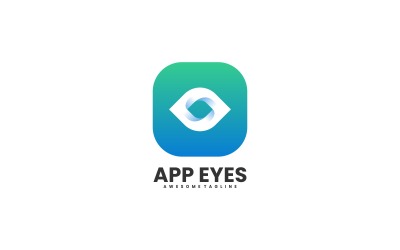 Estilo do logotipo gradiente do App Eyes