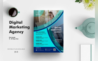 Modelo de Brochura de Marketing Digital