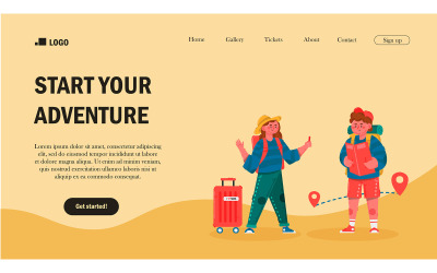 Pagina di destinazione dell&amp;#39;agenzia di viaggi