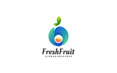 Plantilla de logotipo degradado de fruta fresca