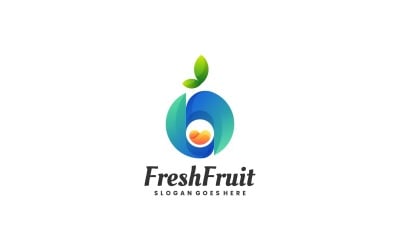 Szablon Logo Gradientu Świeżych Owoców