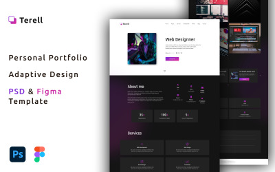 Terell - PSD шаблон личного портфолио