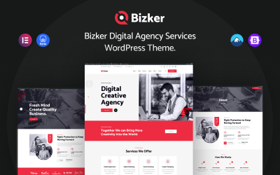 Bizker – Digital Agency Services WordPress Theme.