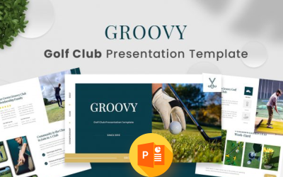 Groovy – Modelo de PowerPoint de Clube de Golfe