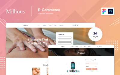 Millious One | Spa &amp;amp; schoonheidssalon sjabloon Figma en Photoshop