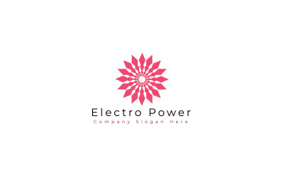 Modello di logo di energia elettrica ed energia