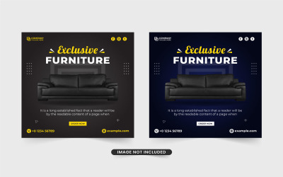 Moderne meubels verkoop banner vector
