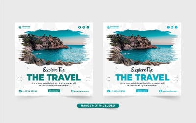 Resebyrå reklam banner vektor