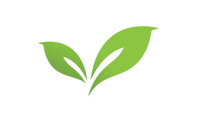 Doğa Yaprak Logo şablonu Vektör Çizim V7