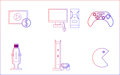Gaming, Esports Avatars Logo and Icons