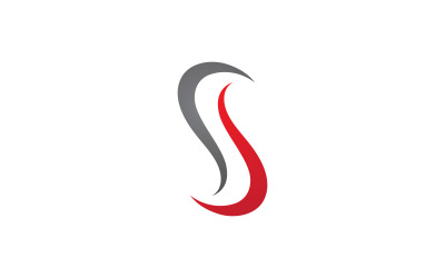 Modello di logo della lettera S. Illustrazione vettoriale. V2
