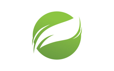 Natur-Blatt-Logo-Vorlage Vektor-Illustration V12