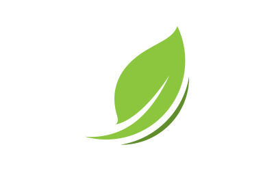 Natur-Blatt-Logo-Vorlage Vektor-Illustration V2