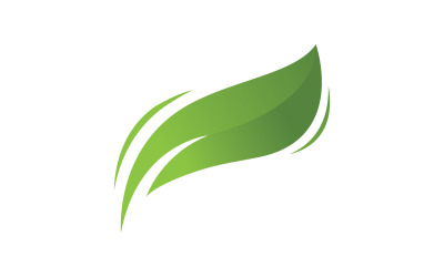 Naturaleza hoja Logo plantilla Vector ilustración V11