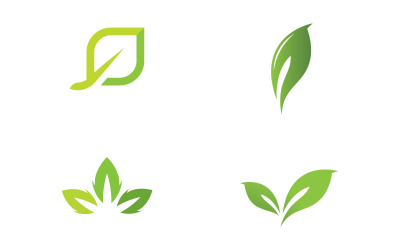Naturaleza hoja Logo plantilla Vector ilustración V14