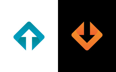 Pfeil-Logo-Vorlage Vector V7