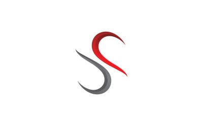 S-Brief-Logo-Vorlage. Vektor-Illustration. V3
