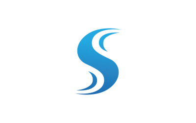 S letter logo template. Vector illustration. V10